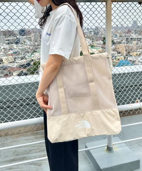 THE NORTH FACE(ザ・ノースフェイス)/A4対応 大容量 メッシュ トート ショルダーバッグ/LINDEN MESH SHOULDER BAG | IM1252040 | クリーム