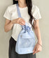 THE NORTH FACE(ザ・ノースフェイス)/巾着 メッシュ ミニ ショルダーバッグ バケットバッグ/MESH BUCKET BAG MINI | IM1252041 | ライトブルー