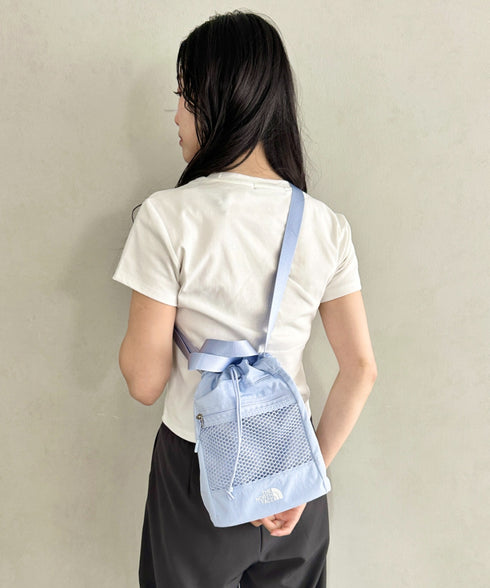 THE NORTH FACE(ザ・ノースフェイス)/巾着 メッシュ ミニ ショルダーバッグ バケットバッグ/MESH BUCKET BAG MINI | IM1252041 | ライトブルー