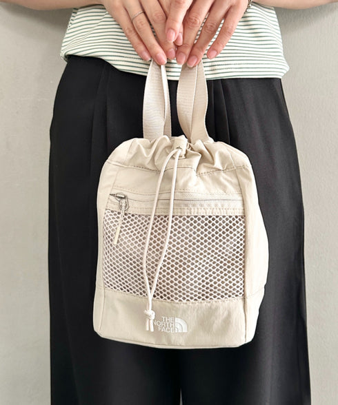 THE NORTH FACE(ザ・ノースフェイス)/巾着 メッシュ ミニ ショルダーバッグ バケットバッグ/MESH BUCKET BAG MINI | IM1252041 | クリーム