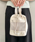 THE NORTH FACE(ザ・ノースフェイス)/巾着 メッシュ ミニ ショルダーバッグ バケットバッグ/MESH BUCKET BAG MINI | IM1252041 | クリーム