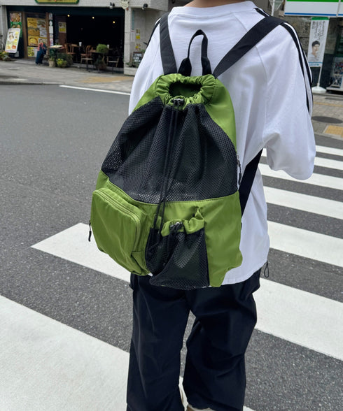大容量メッシュデザインリュック | CL1255041 | グリーン