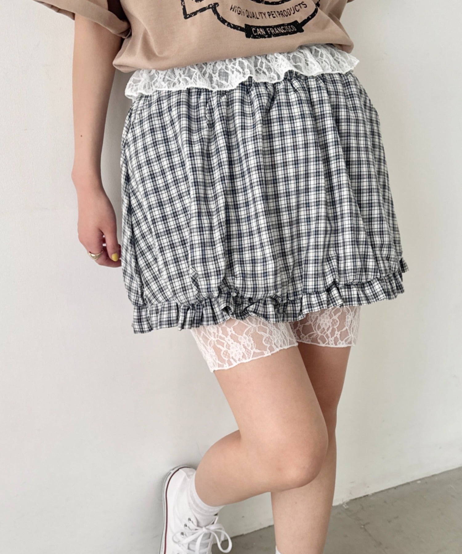 フリルレースバイカーパンツ | SL2255074 | ホワイト – Outfitter lab