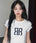 ROCKCAKE(ロックケーキ)/スクエア デニム ロゴ トップス 半袖 Tシャツ/Square Logo Denim Top | AT2252053 | ホワイト