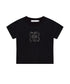 ROCKCAKE(ロックケーキ)/スクエア デニム ロゴ トップス 半袖 Tシャツ/Square Logo Denim Top | AT2252053 | ブラック