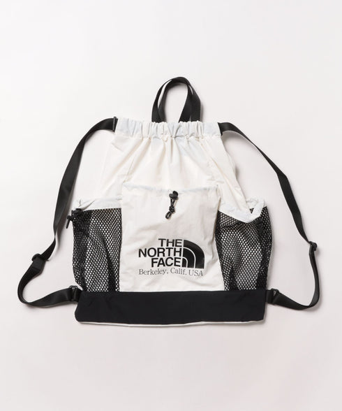 THE NORTH FACE(ザ・ノースフェイス)/2WAY 軽量 メッシュバッグ リュック ナップサック トートバッグ/LINDEN MESH GYM SACK | IM1252042 | ホワイト