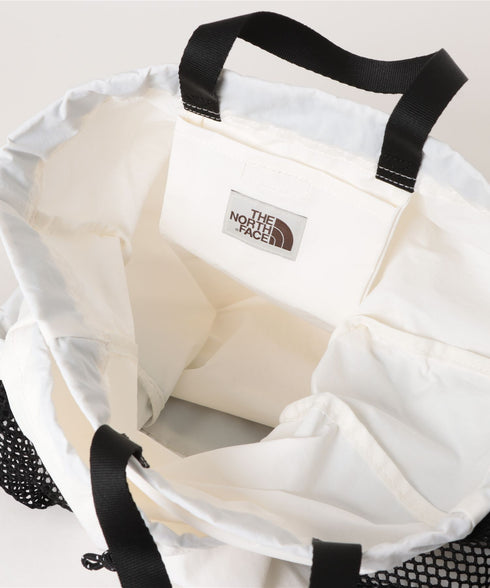 THE NORTH FACE(ザ・ノースフェイス)/2WAY 軽量 メッシュバッグ リュック ナップサック トートバッグ/LINDEN MESH GYM SACK | IM1252042 | ホワイト