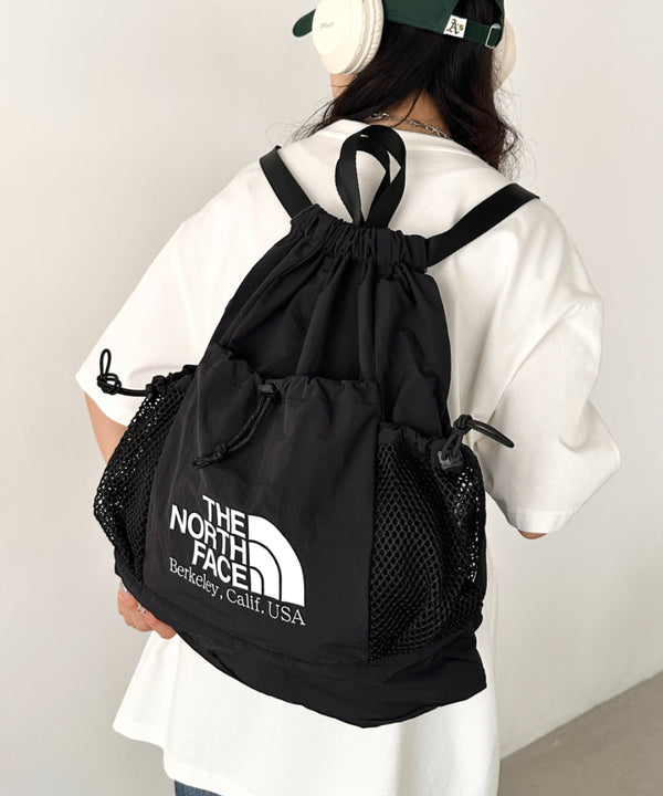 THE NORTH FACE(ザ・ノースフェイス)/2WAY 軽量 メッシュバッグ リュック ナップサック トートバッグ/LINDEN MESH GYM SACK | IM1252042 | ブラック