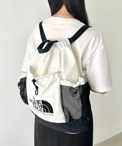 THE NORTH FACE(ザ・ノースフェイス)/2WAY 軽量 メッシュバッグ リュック ナップサック トートバッグ/LINDEN MESH GYM SACK | IM1252042 | ホワイト