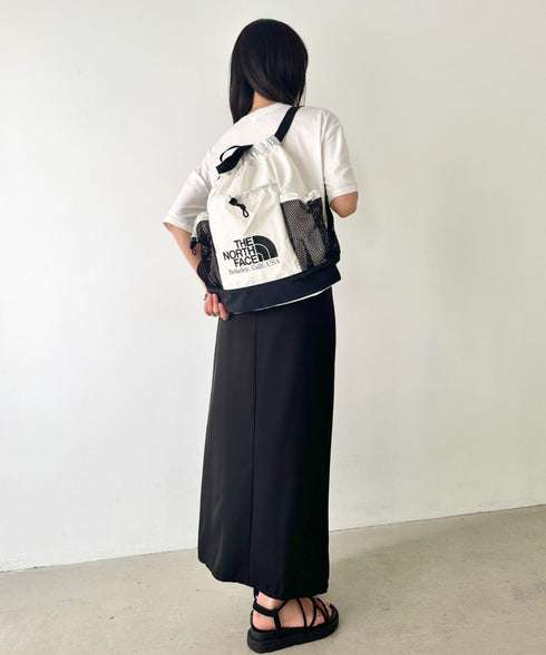 THE NORTH FACE(ザ・ノースフェイス)/2WAY 軽量 メッシュバッグ リュック ナップサック トートバッグ/LINDEN MESH GYM SACK | IM1252042 | ホワイト
