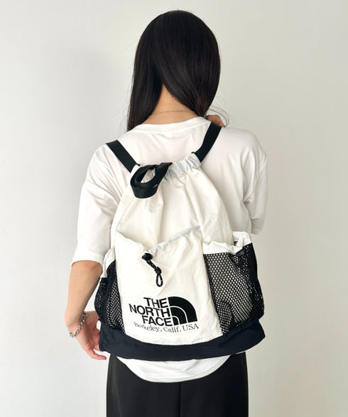 THE NORTH FACE(ザ・ノースフェイス)/2WAY 軽量 メッシュバッグ リュック ナップサック トートバッグ/LINDEN MESH GYM SACK | IM1252042 | ホワイト