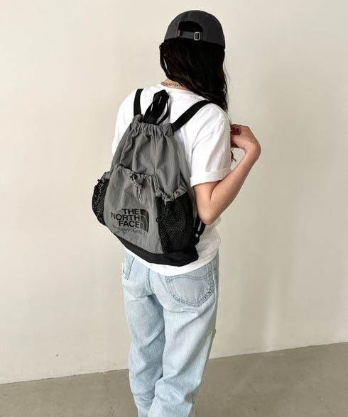 THE NORTH FACE(ザ・ノースフェイス)/2WAY 軽量 メッシュバッグ リュック ナップサック トートバッグ/LINDEN MESH GYM SACK | IM1252042 | グレー
