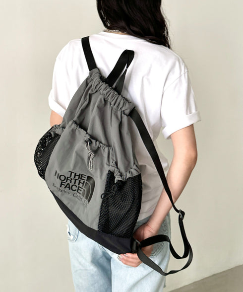 THE NORTH FACE(ザ・ノースフェイス)/2WAY 軽量 メッシュバッグ リュック ナップサック トートバッグ/LINDEN MESH GYM SACK | IM1252042 | グレー