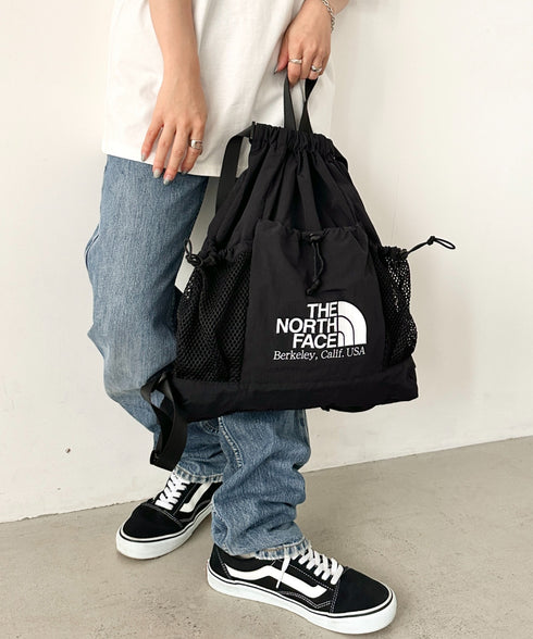THE NORTH FACE(ザ・ノースフェイス)/2WAY 軽量 メッシュバッグ リュック ナップサック トートバッグ/LINDEN MESH GYM SACK | IM1252042 | ブラック
