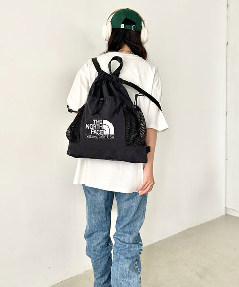 THE NORTH FACE(ザ・ノースフェイス)/2WAY 軽量 メッシュバッグ リュック ナップサック トートバッグ/LINDEN MESH GYM SACK | IM1252042 | ブラック