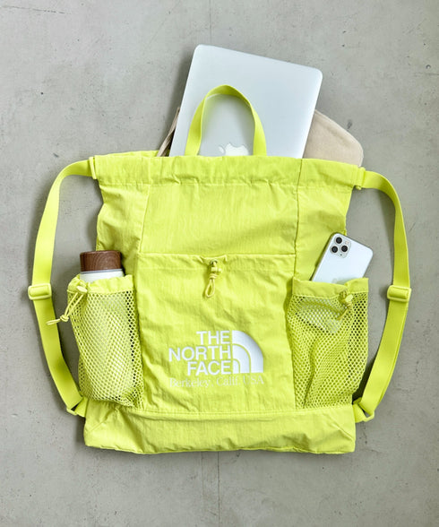 THE NORTH FACE(ザ・ノースフェイス)/2WAY 軽量 メッシュバッグ リュック ナップサック トートバッグ/LINDEN MESH GYM SACK | IM1252042 | ライム