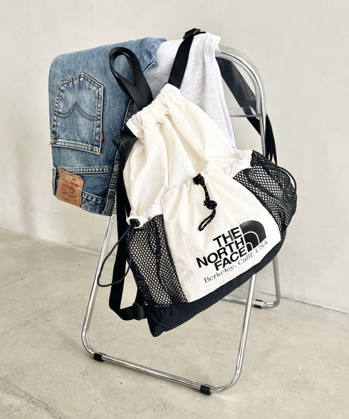 THE NORTH FACE(ザ・ノースフェイス)/2WAY 軽量 メッシュバッグ リュック ナップサック トートバッグ/LINDEN MESH GYM SACK | IM1252042 | ホワイト