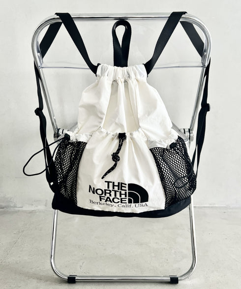 THE NORTH FACE(ザ・ノースフェイス)/2WAY 軽量 メッシュバッグ リュック ナップサック トートバッグ/LINDEN MESH GYM SACK | IM1252042 | ホワイト