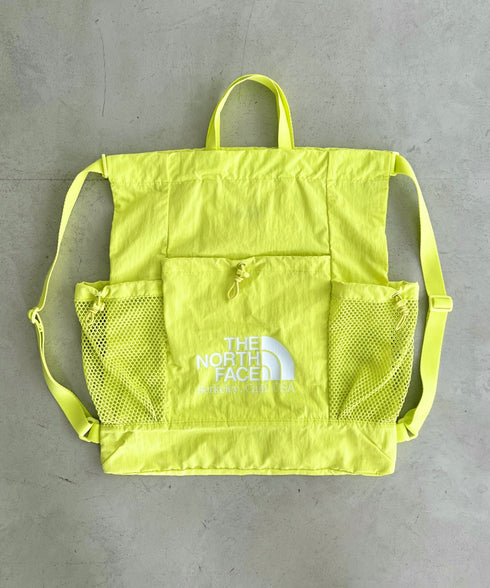 THE NORTH FACE(ザ・ノースフェイス)/2WAY 軽量 メッシュバッグ リュック ナップサック トートバッグ/LINDEN MESH GYM SACK | IM1252042 | ライム