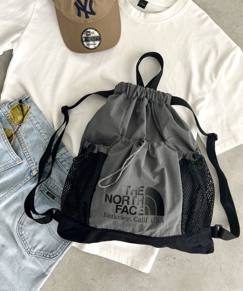 THE NORTH FACE(ザ・ノースフェイス)/2WAY 軽量 メッシュバッグ リュック ナップサック トートバッグ/LINDEN MESH GYM SACK | IM1252042 | グレー