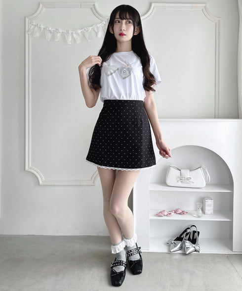 ハートペンダントキャットTシャツ | LO2252044 | ホワイト