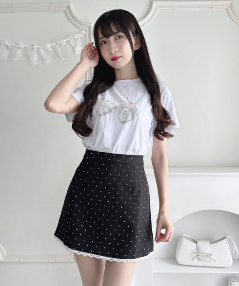 ハートペンダントキャットTシャツ | LO2252044 | ホワイト