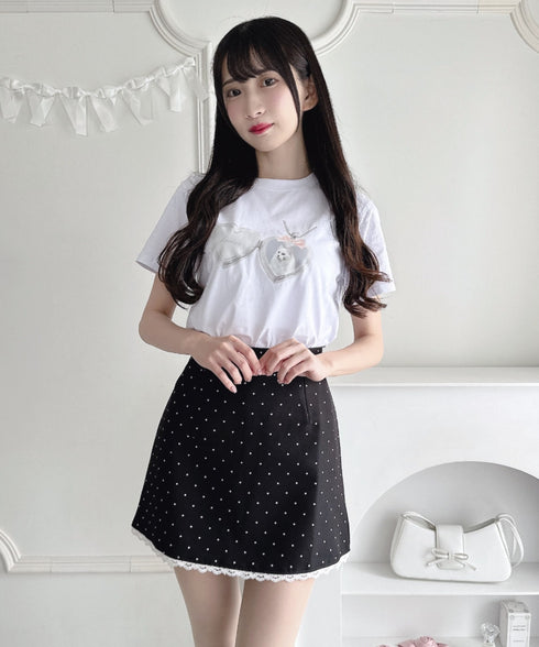 ハートペンダントキャットTシャツ | LO2252044 | ホワイト