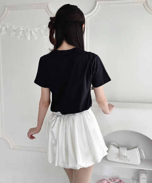 ハートペンダントキャットTシャツ | LO2252044 | ブラック