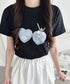 ハートペンダントキャットTシャツ | LO2252044 | ブラック