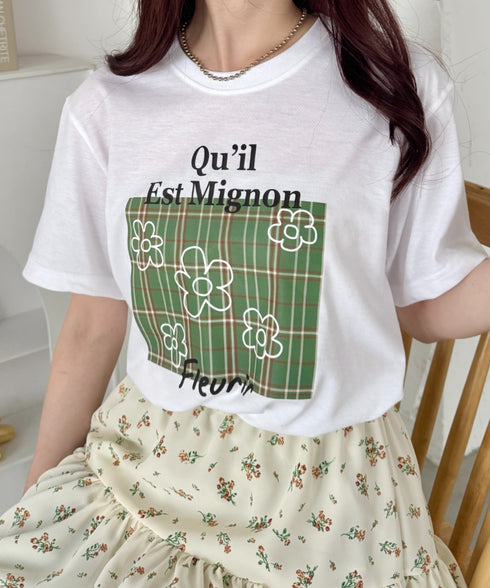 チェックロゴ半袖Tシャツ | SL2252023 | グリーン