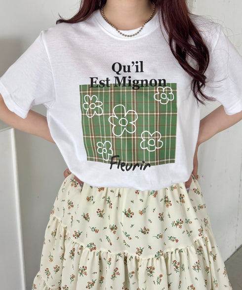 チェックロゴ半袖Tシャツ | SL2252023 | グリーン