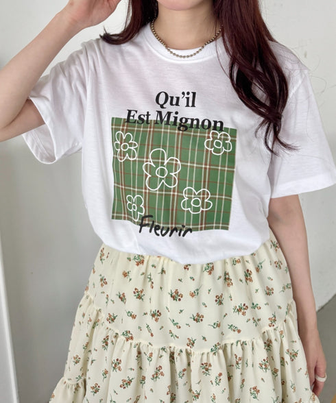 チェックロゴ半袖Tシャツ | SL2252023 | グリーン