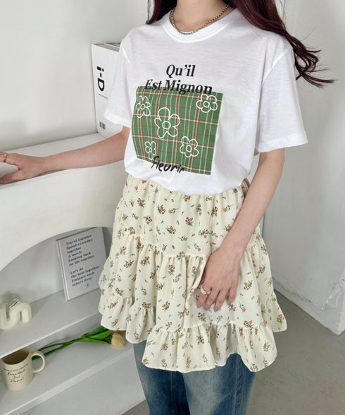 チェックロゴ半袖Tシャツ | SL2252023 | グリーン