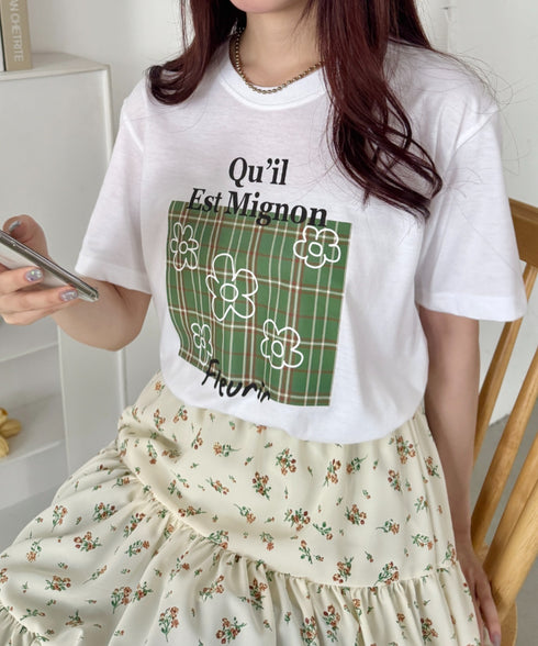 チェックロゴ半袖Tシャツ | SL2252023 | グリーン