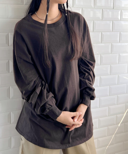 GILDAN(ギルダン) /ベーシック ロングスリーブ Tシャツ コットン ビッグシルエット オーバーサイズ サイズカラバリ豊富 長袖 ロンT 6.0オンス | 2193062 | ダークブラウン