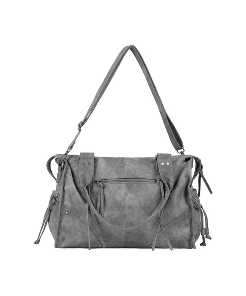FANCY CLUB(ファンシークラブ)/大容量 2WAY ヴィンテージ ウォッシング ショルダー トートバッグ/BELTED WASHING LEATHER BAG | AT1252068 | グレー