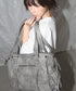 FANCY CLUB(ファンシークラブ)/大容量 2WAY ヴィンテージ ウォッシング ショルダー トートバッグ/BELTED WASHING LEATHER BAG | AT1252068 | グレー