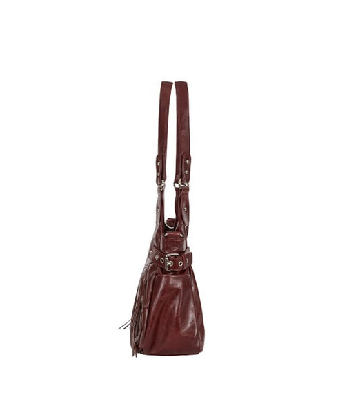 ILLIGO(イリゴ)/2WAY バックル ショルダー トートバッグ/AMBER BUCKLE SHOULDER BAG | AT1252073 | バーガンディー