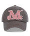 MUCENT(ムセント)/ヴィンテージ ウォッシング アップリケ ベースボール キャップ サイズ調整可能/VINTAGE WASHING APPLIQUE BALL CAP | AT5252074 | チョコ