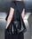 MUCENT(ムセント)/A4サイズ対応 軽量 ポーチ付き ショルダーバッグ/Cats Double Line Eyelet Leather Shoulder Bag UNISEX | AT1252078 | ブラック
