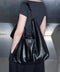 MUCENT(ムセント)/A4サイズ対応 軽量 ポーチ付き ショルダーバッグ/Cats Double Line Eyelet Leather Shoulder Bag UNISEX | AT1252078 | ブラック