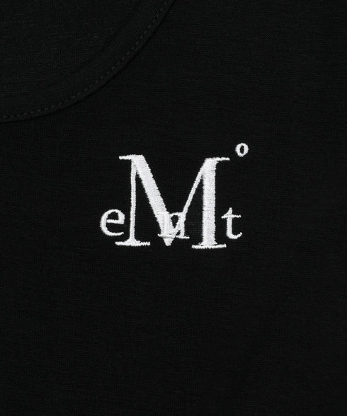 MUCENT(ムセント)/Uネック 裾ラウンド クロップド 半袖 Tシャツ/U-NECK CROP HALF T | AT2252080 | ブラック