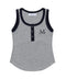 MUCENT(ムセント)/配色 ボタン リブ タンクトップ/COLOR-POP BUTTON CROP SLEEVELESS | AT2252082 | グレー