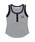 MUCENT(ムセント)/配色 ボタン リブ タンクトップ/COLOR-POP BUTTON CROP SLEEVELESS | AT2252082 | グレー