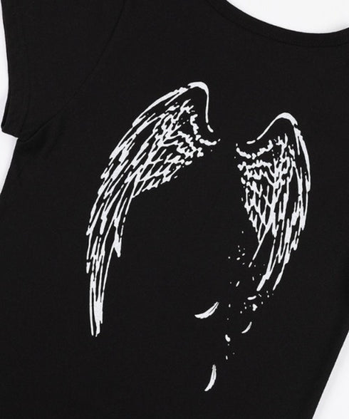 FANCY CLUB(ファンシークラブ)/エンジェル クロップド 半袖 Tシャツ/Rebirth Of Heaven Crop Tee | AT2252083 | ブラック