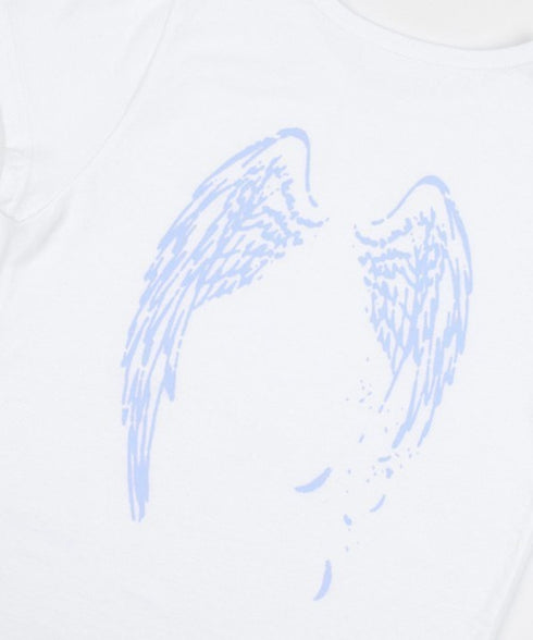 FANCY CLUB(ファンシークラブ)/エンジェル クロップド 半袖 Tシャツ/Rebirth Of Heaven Crop Tee | AT2252083 | ブルー