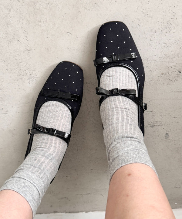 ダブルリボンドットパンプス | SL3256006 | ブラック系その他