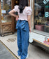 バックリボンデニムパンツ | LO2253005 | ブルー