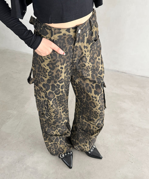 レオパード柄ワイドカーゴパンツ | BA2256001 | レオパード