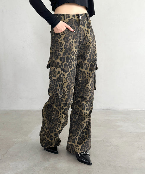 レオパード柄ワイドカーゴパンツ | BA2256001 | レオパード